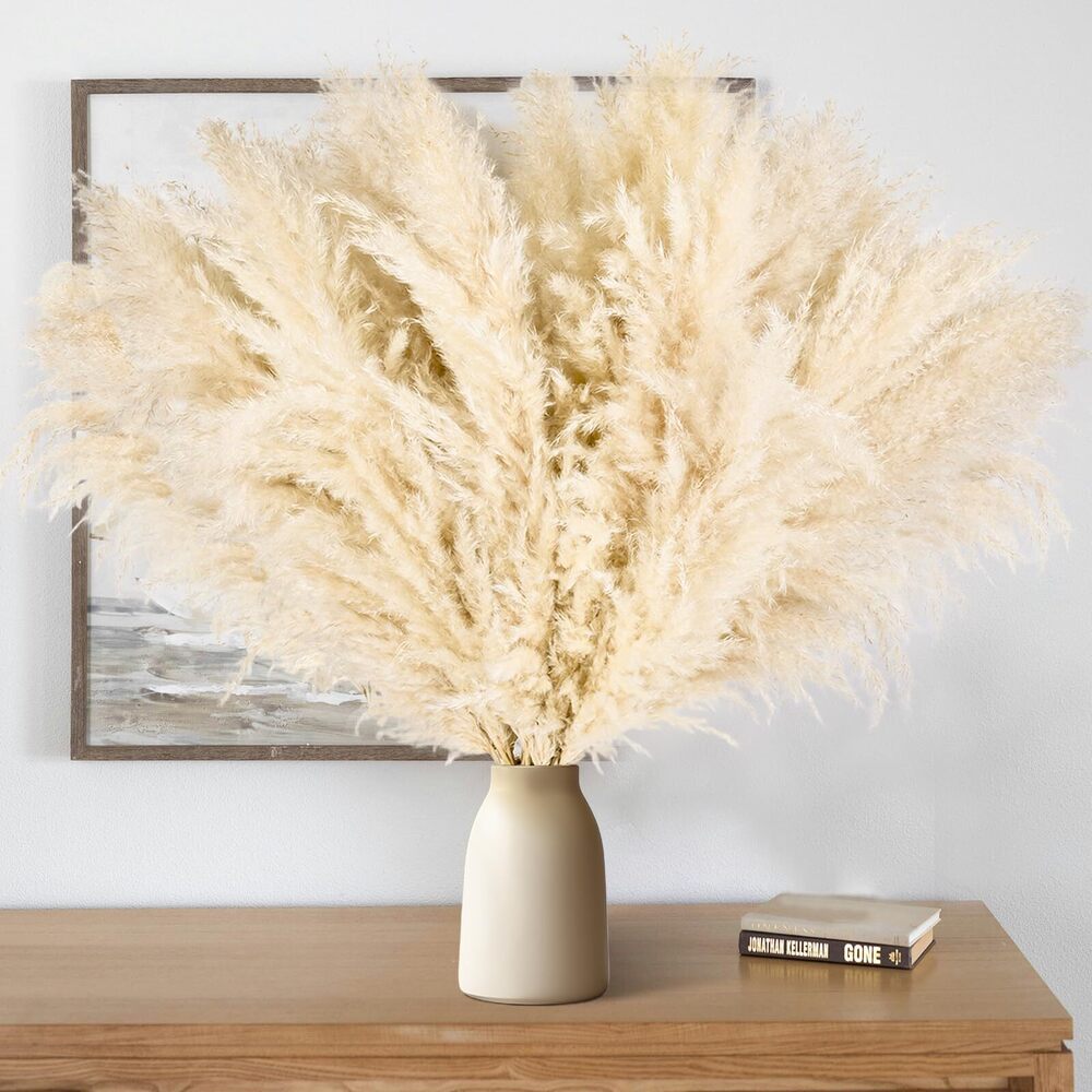 8905 11 PCS 17inch Pampas Grass Small Decor-Natural Short Pampas Grass